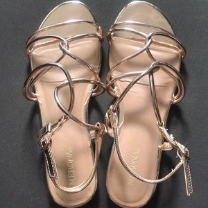 Rose gold sandals